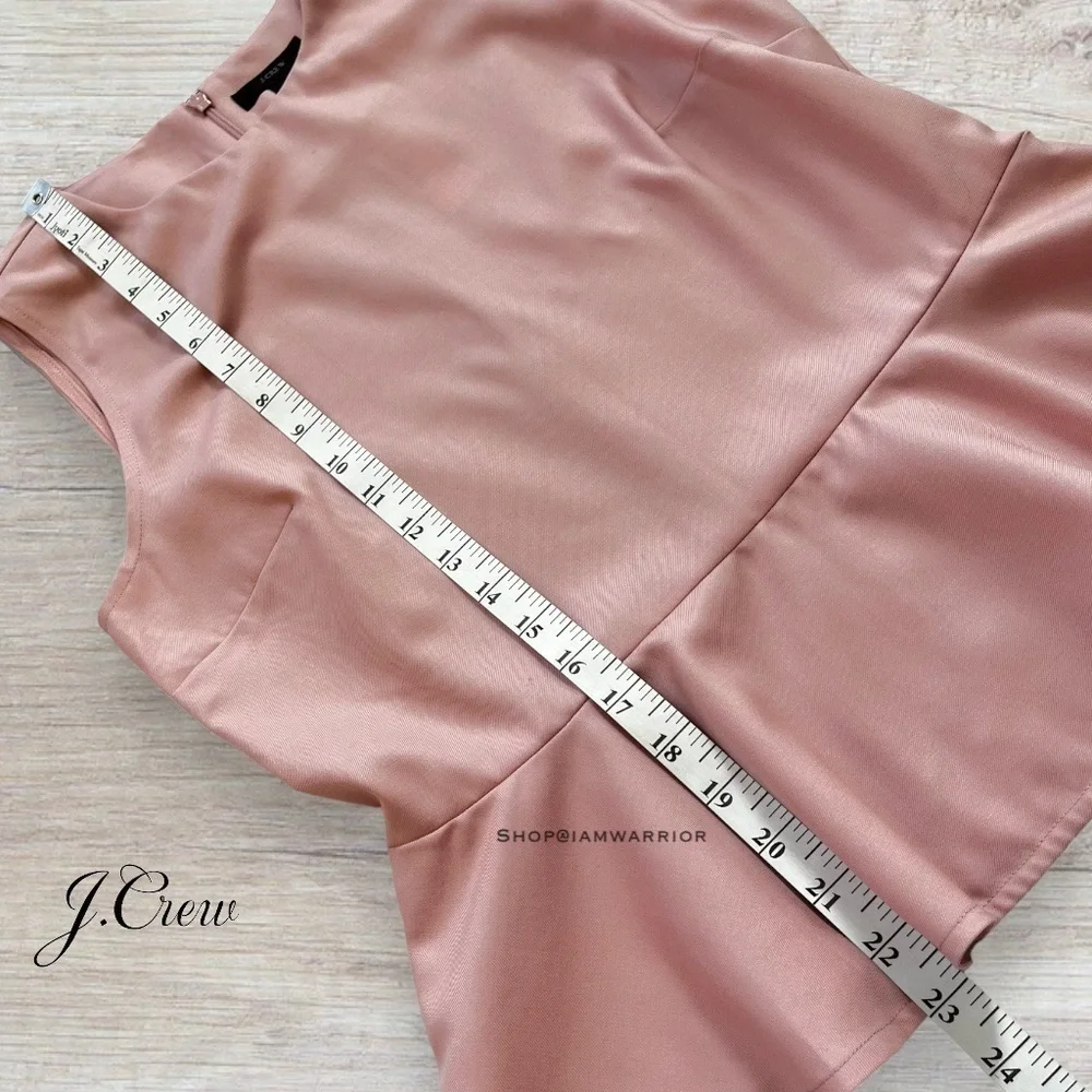 J.Crew NWT rose pink peplum top in super 120s fine wool *shop@iamwarrior